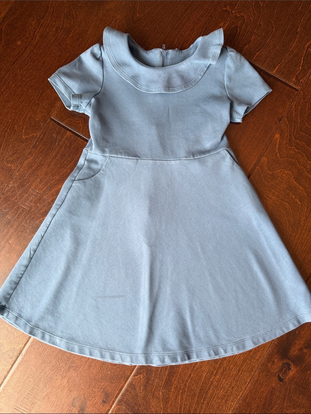 LITTLE ENGLISH: Light Blue Short Sleeve Fit & Flare Dress